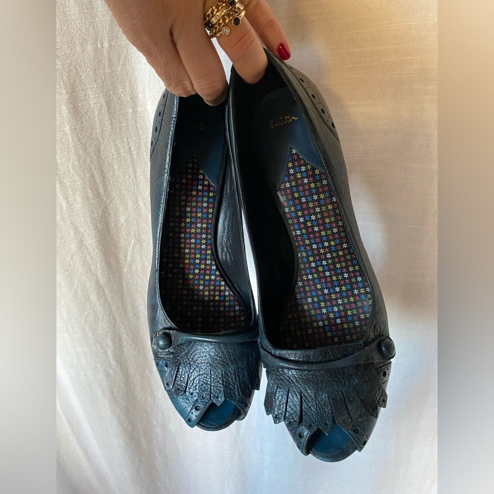Vintage Paul Smith Brogue High Heels with Fringe